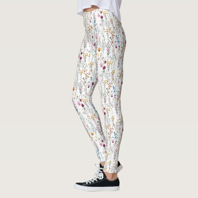 Legging Padrão de flor selvagem de verão (Esquerda)