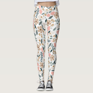 Legging Padrão de Flor Silvestre 
