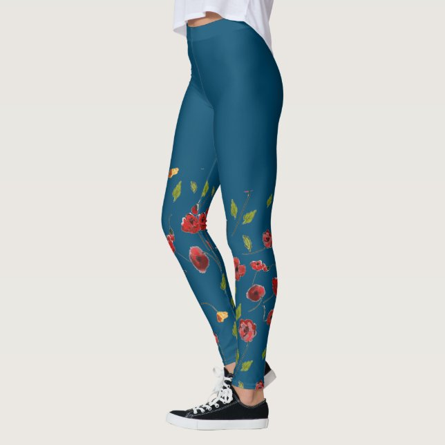 Legging padrão de flores (Esquerda)