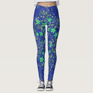 Legging Padrão de flores 08.b Dblue BG
