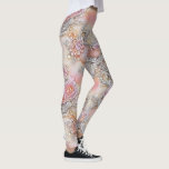 Legging Padrão de Flores de Tinta Espumante 3D Glamorosa<br><div class="desc">Padrão Glamoroso De Flores Cor-De-Rosa 3-D Espumantes.</div>