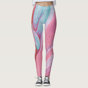 Legging Padrão de Flores Silvestres em Aquarela Caprichosa