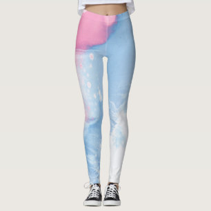Legging Padrão de Flores Silvestres em Aquarela Caprichosa