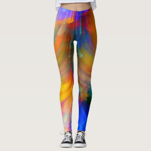 Legging Padrão de Flores Silvestres em Aquarela Caprichosa