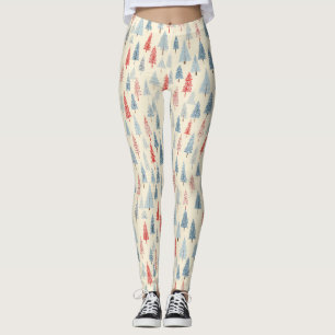 Legging Padrão de Floresta de Inverno Escandinavo (3)