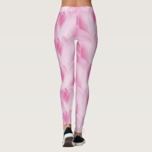 Legging Padrão de Folha, rosa