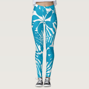 Legging Padrão de folhas