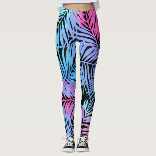 Legging Padrão de folhas