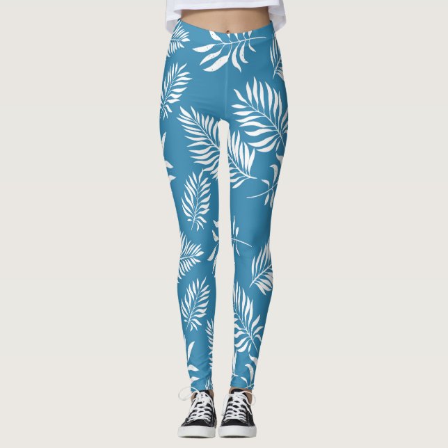 Legging Padrão de Folhas 13 (Frente)