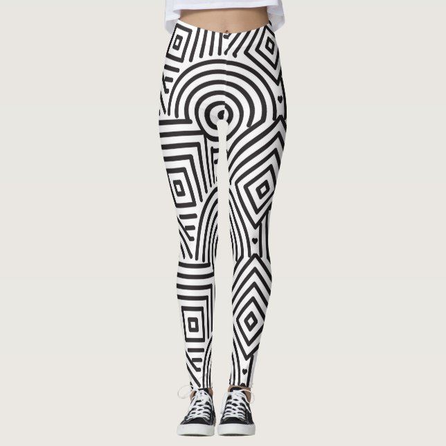 Legging Padrão de formas geométricas (Frente)