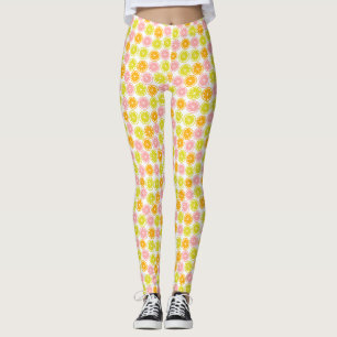 Legging Padrão de Fruta de Citros Divertidos