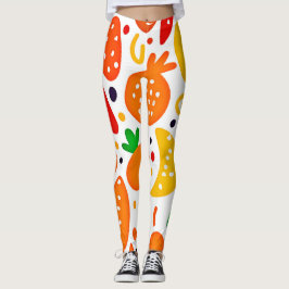 Legging Padrão de Fruta vibrante