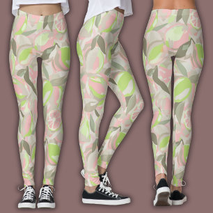 Legging Padrão de Frutas     Cítrico Vibrante