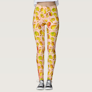 Legging Padrão de frutas coloridas
