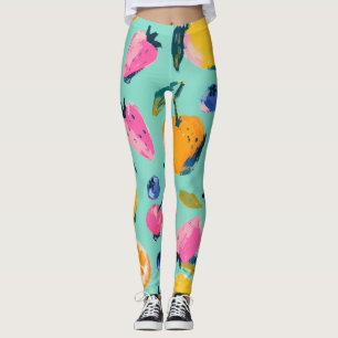Legging Padrão de Frutas de Verão Decoração de Parede de C