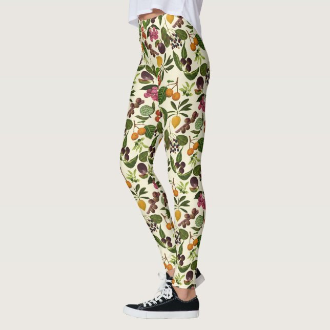 Legging Padrão de Frutas Tropicais, pintado manualmente (Esquerda)