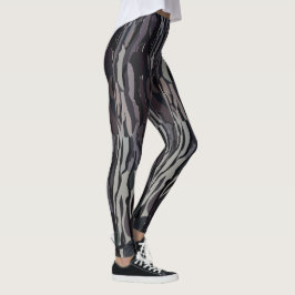 Legging Padrão de Fundo do Tronco de Árvore