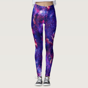 Legging Padrão de Galáxias Nebula de Velocidade de Depur