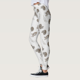 Legging padrão de gatos