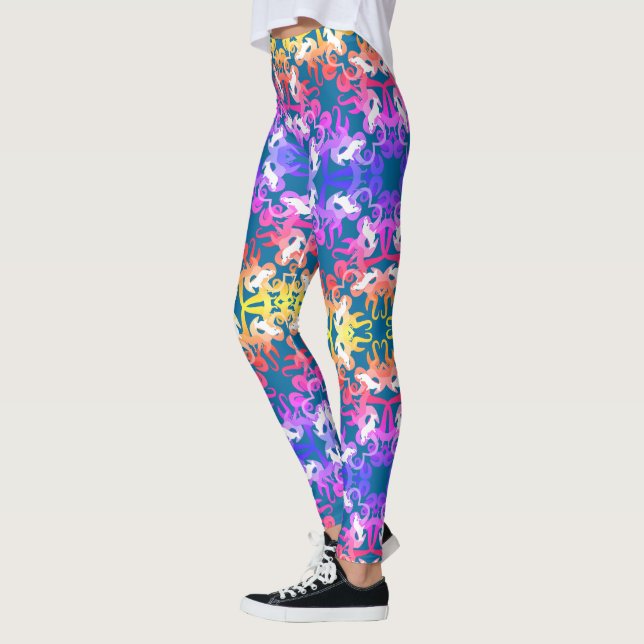 Legging Padrão de German shepherd floral (Esquerda)