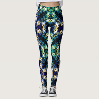 Legging Padrão de German shepherd floral