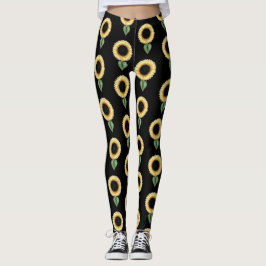 Legging Padrão de girassol