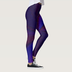 Legging Padrão de gradiente circular azul a roxo