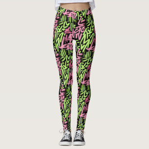 Legging padrão de grafite