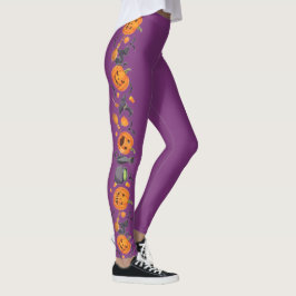 Legging Padrão de Halloween Mínimo das Bompkins Girlie