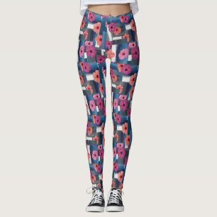 Legging Padrão de Hibisco Tropical Costeiro (9)