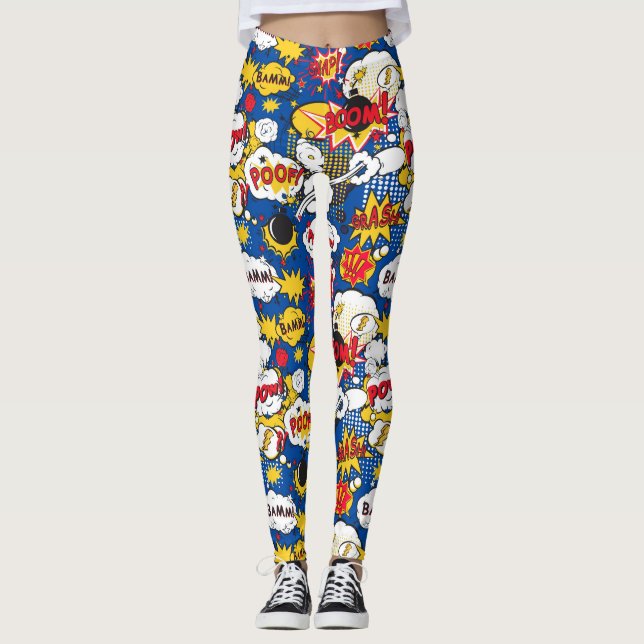 Legging Padrão de história em quadrinhos  (Frente)