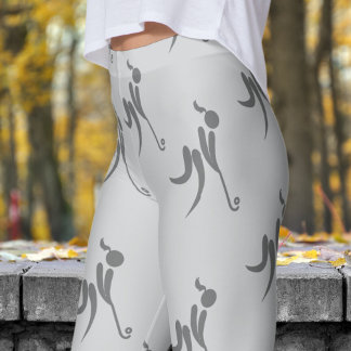 Legging Padrão de Hockey para Cinzas na moda