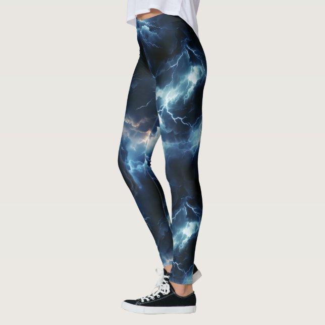 Legging Padrão de Iluminação de Tempestade (Esquerda)