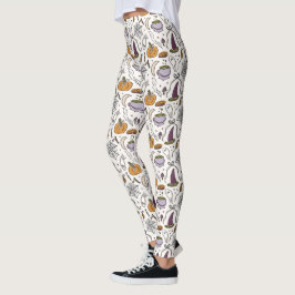 Legging Padrão de Ilustrações do Halloween