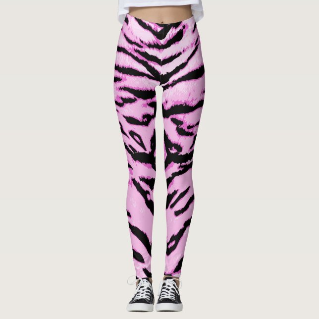 Legging Padrão de impressão animal (Frente)