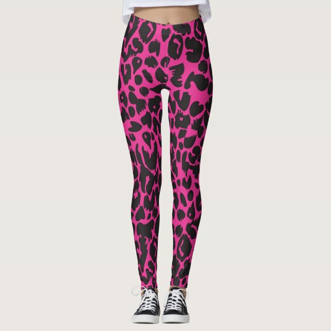 Legging Padrão de impressão animal (Frente)