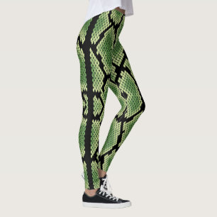 Legging Padrão de Impressão Animal de Cobra da Vida Selvag