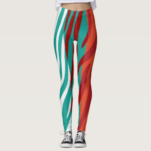 Legging Padrão de Impressão da Zebra Moderna #16