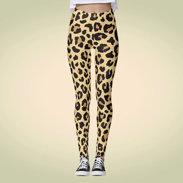 Legging Padrão de Impressão de Animais Leopardo de Selvage (Criador carregado)