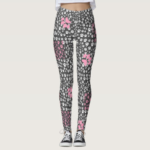 Legging Padrão de impressão de pata 01.b DGrey BG