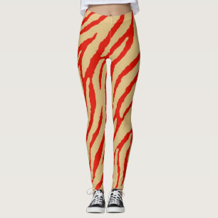 Legging Padrão de Impressão de Zebra Moderna