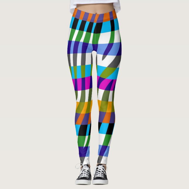 Legging Padrão de Impressão de Zebra Moderna #10 (Frente)