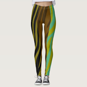 Legging Padrão de Impressão de Zebra Moderna #18