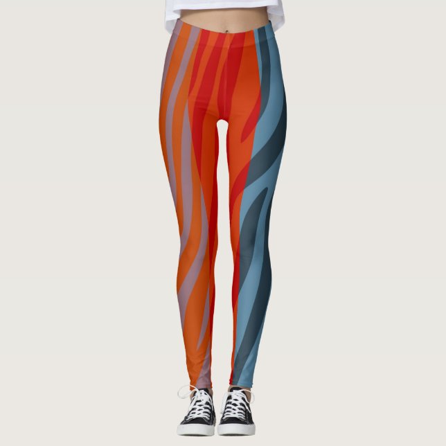 Legging Padrão de Impressão de Zebra Moderna #20 (Frente)