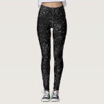 Legging Padrão de impressão do leopardo de cinzas pretas e<br><div class="desc">Padrão de impressão do leopardo de cinzas pretas e prateadas</div>