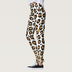 Legging Padrão de Impressão Exclusivo de Animais Glitter d