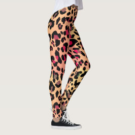 Legging Padrão de Impressão Leopard do Estilo de Miami Vib