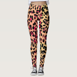 Legging Padrão de Impressão Leopard do Estilo de Miami Vib