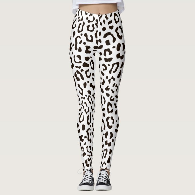 Legging Padrão de impressão leopardo (Frente)