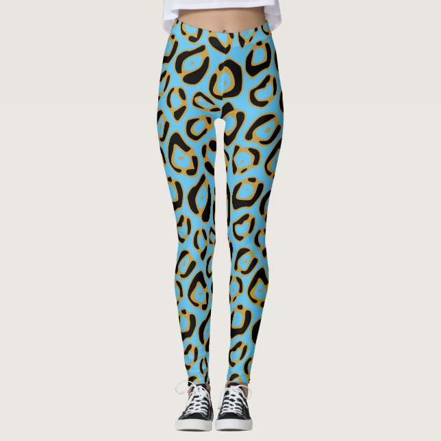 Legging Padrão de Impressão Socialite Leopard (Frente)